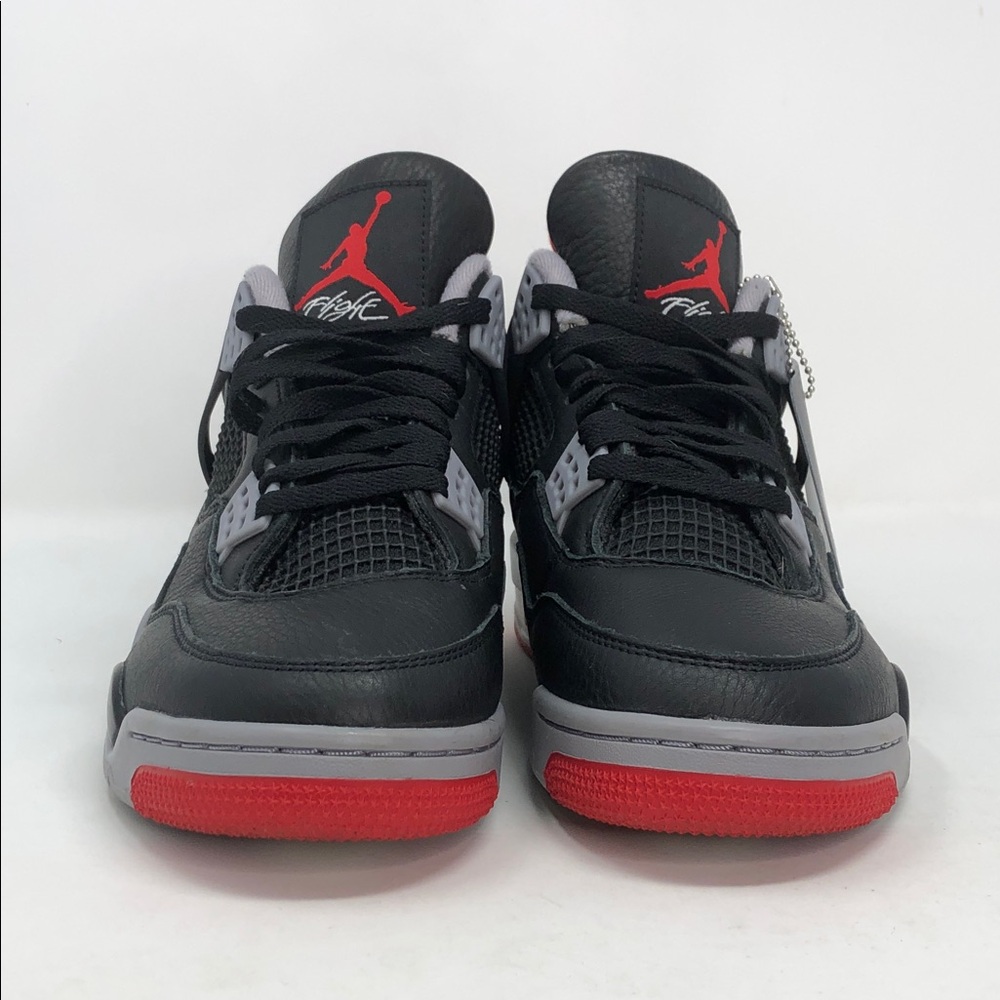 Air Jordan 4 Retro Bred Reimagined FV5029-006 Black Fire Red Sneakers- Size 8.5 - Picture 9 of 14